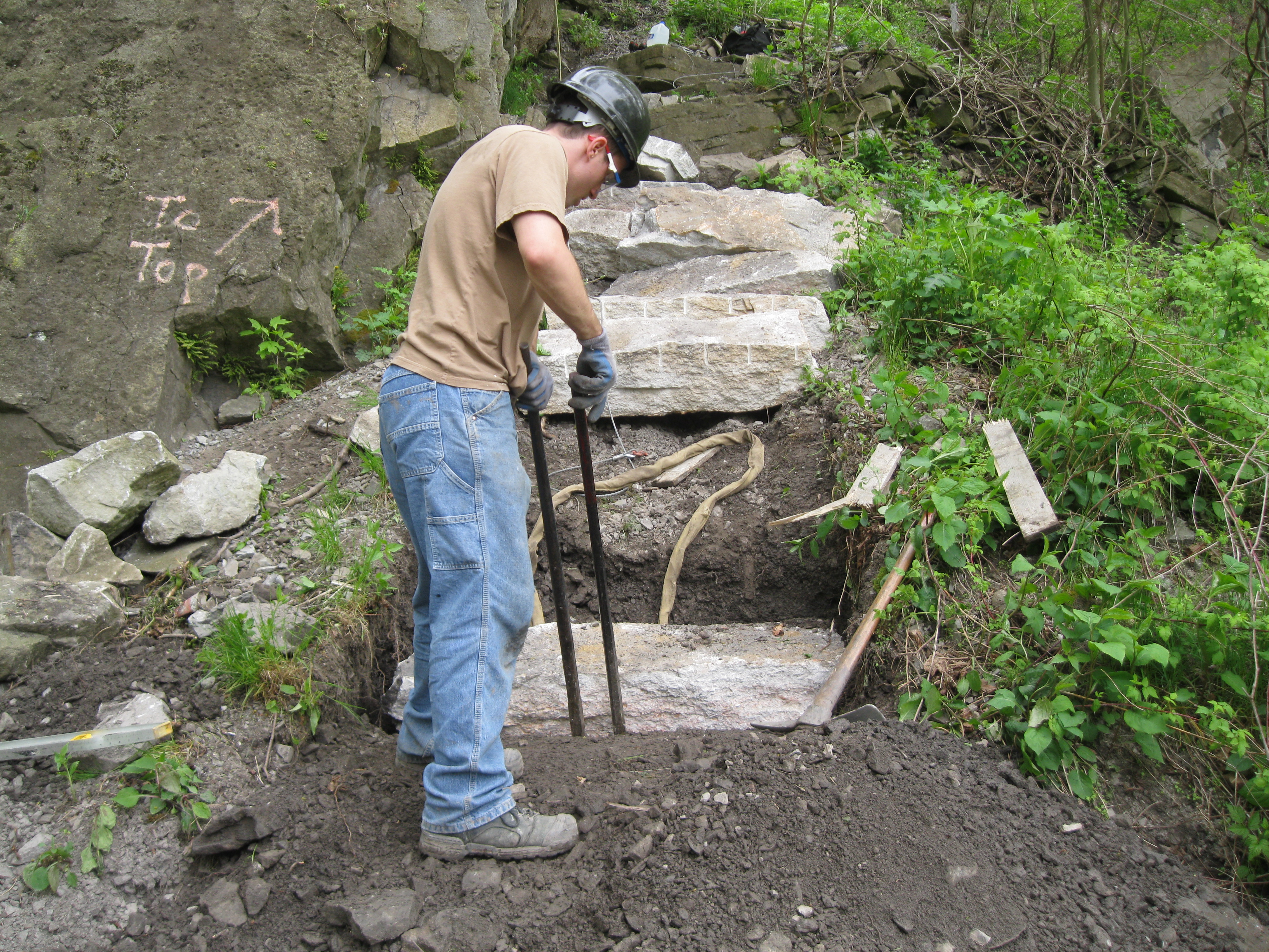Trail maintenance at the Great Gorge Railway Trail.