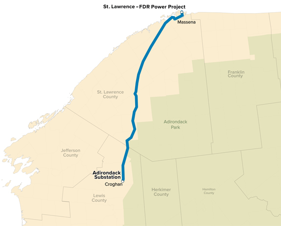 Moses-Adirondack Smart Path transmission line